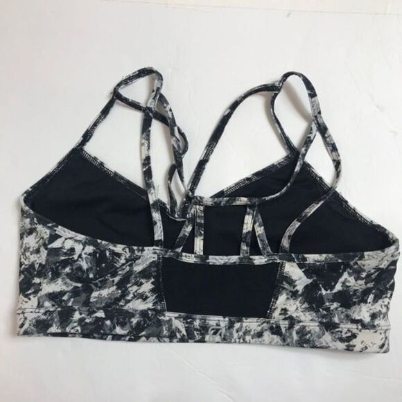 Gapfit gray, and black Sports Bra.  Pull up next to some music. 0131 - Picture 2 of 3